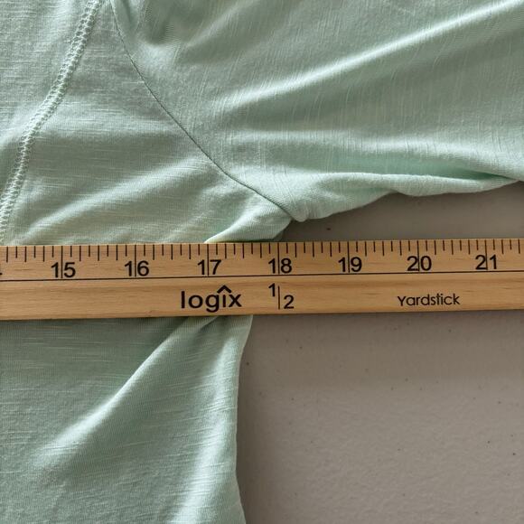 Soft Surroundings Women's Medium Mint Green V-Neck Long Sleeve Swing Tunic Top - Picture 5 of 10